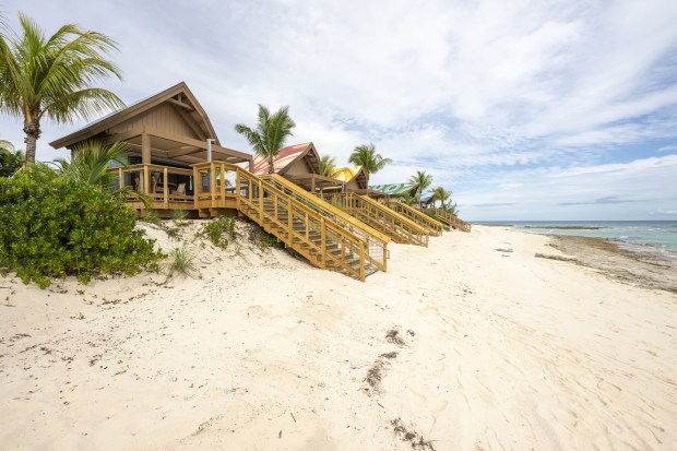 The Mabrika Cove Cabanas are among the available accommodations at Disney Lookout Cay at Lighthouse Point on the island of Eleuthera in The Bahamas, debuting in June 2024. (Photo by Kent Phillips, Disney).