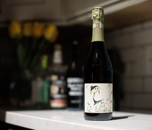 Angie An's luxury wine resale company, Angie Somm, also offers affordable wines such as this $20 bottle of sparkling moscato from Italy, Caudrina Romano Dogliotti 'La Selvatica.' (Dai Sugano/Bay Area News Group)