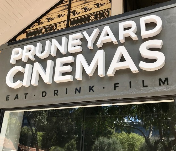 Pruneyard Cinemas sign and logo, located near the entrance to the movie theaters at 1875 South Bascom Avenue in Campbell.(Pruneyard Cinemas)