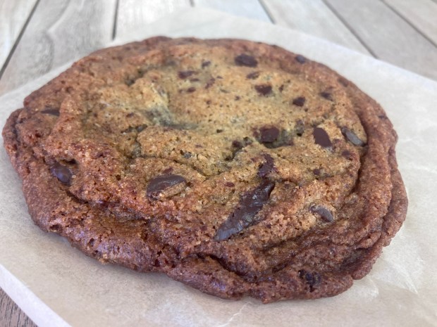 The chocolate chip cookie at Backhaus, which has locations in San Mateo and Burlingame, was sold out on a recent weekday so a subsequent trip was required to track it down. It was worth the trip. (Kate Bradshaw/Bay Area News Group)