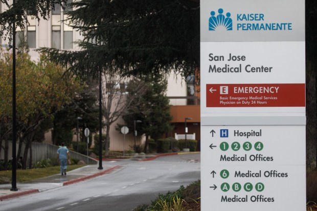 SAN JOSE, CA - JANUARY 04: The Kaiser Permanente San Jose Medical Center along Hospital Parkway is seen in San Jose, Calif., on Monday, Jan. 4, 2020. (Dai Sugano/Bay Area News Group)