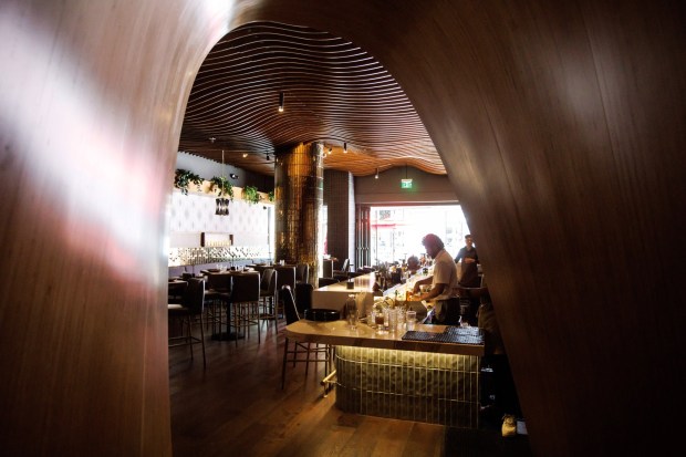 An interior view of the lounge and bar at Fitoor, a new upscale Indian restaurant-lounge at Santana Row, on April 11, 2024, in San Jose, Calif. (Dai Sugano/Bay Area News Group)