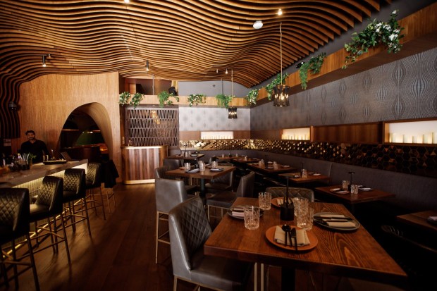 An interior view of the lounge and bar at Fitoor, a new upscale Indian restaurant-lounge at Santana Row, on April 11, 2024, in San Jose, Calif. (Dai Sugano/Bay Area News Group)