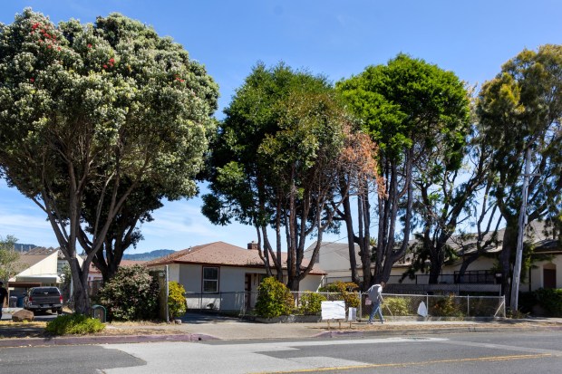 New housing for farmworkers is proposed for this property on the 500 block of Kelly Avenue in Half Moon Bay, Calif., photographed on Thursday, May 9, 2024. (Karl Mondon/Bay Area News Group)