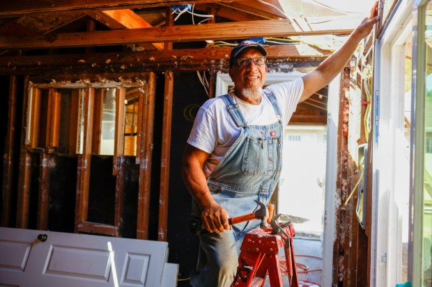 Larry Moore, homeowner, is rebuilding his ADU at his home in East Palo Alto, Calif., Friday, June 7, 2024. (Shae Hammond/Bay Area News Group)