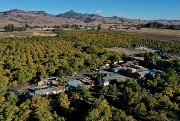 In 2022, a portion of the Fairview New Community proposed development in a drone view looking east near Hollister, Calif. Activists in San Benito County have qualified a measure for the November ballot that could dramatically put the brakes on new development there. (Jane Tyska/Bay Area News Group)