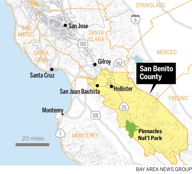 Map of San Benito County