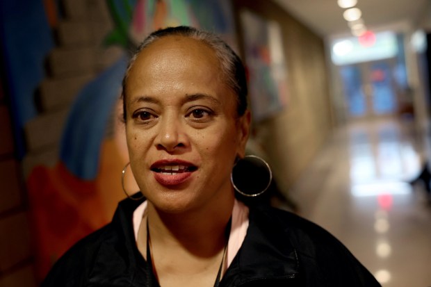 Lonise Iese is a case manager at the Washington United Youth Center in San Jose. Catholic Charities of Santa Clara County operates the Youth Empowerment for Success program at the center, Tuesday, Oct. 17, 2023 in San Jose, Calif. (Karl Mondon/Bay Area News Group)