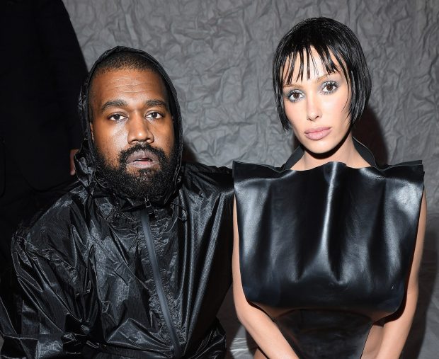 Kanye West and Bianca Censori attend the Marni Fall/Winter 2024 Fashion Show during the Milan Fashion Week on Feb. 23, 2024, in Milan, Italy. (Alessandro Levati/Getty Images for Marni Srl/TNS)